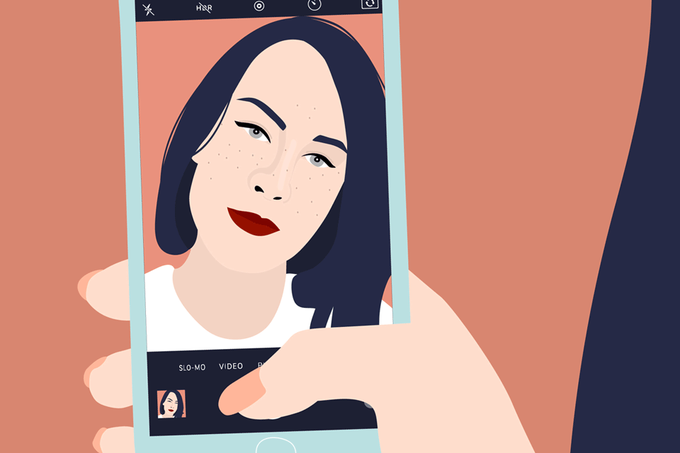 Selfie illustration by Julie Winegard
